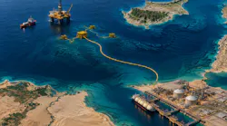 rendering of the Cronos gas development concept offshore Cyprus