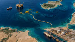 rendering of the Cronos gas development concept offshore Cyprus